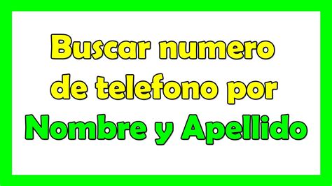 Buscar numero telefono 